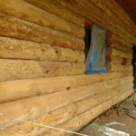 Wildwood log home restoration glass media blasting.